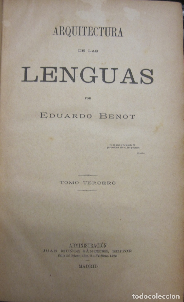 Libros: Arquitectura de las lenguas. 3 tomos - BENOT, EDUARDO - Foto 4