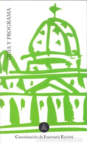 Libros: CANONIZACION DE JOSEMAR&Iacute;A ESCRIVA Guia y programa - An&oacute;nimo - Foto 1