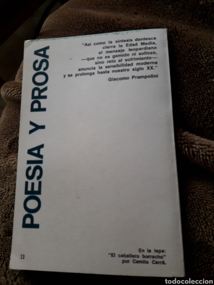 Libros: Leopardi. Poesia y Prosa. 1968 - Foto 2