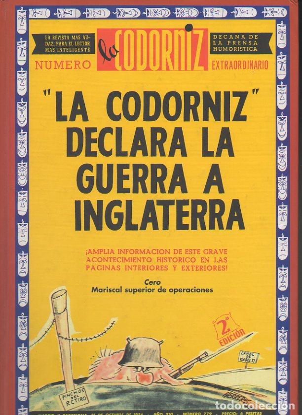Libros: LA CODORNIZ DECLARA LA GUERRA A INGLATERRA. - AA.VV. - Foto 1