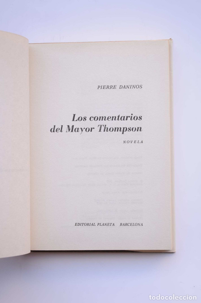 Libros: Los comentarios del Mayor Thompson - DANINOS, Pierre - Foto 3
