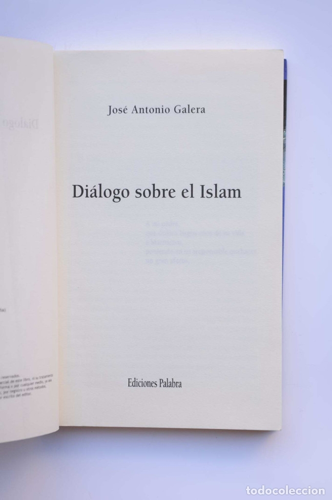 Libros: Di&aacute;logo sobre el Islam - GALERA, Jos&eacute; Antonio - Foto 2