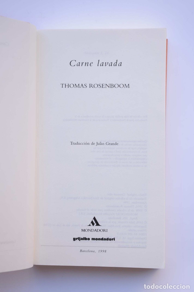 Libros: Carne lavada - ROSENBOOM, Thomas - Foto 2