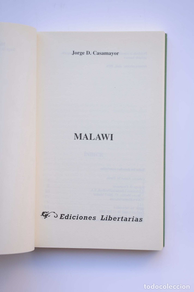 Libros: Malawi - CASAMAYOR, Jorge D. - Foto 2