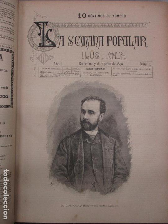 Libros: LA SEMANA POPULAR ILUSTRADA. - [Revista.] - Foto 1