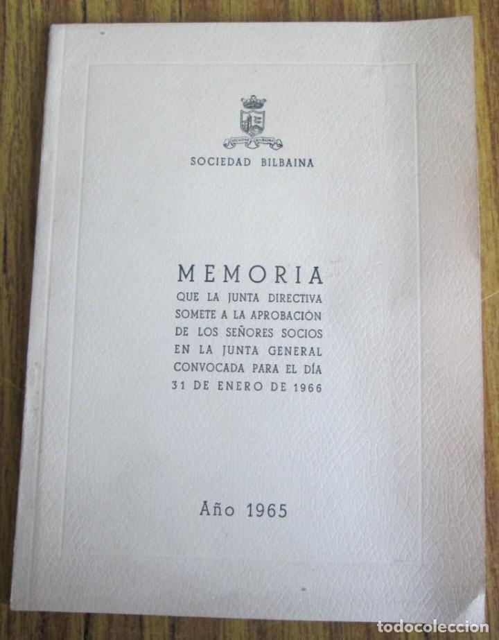 Libros: SOCIEDAD BILBAINA 1965 - Memorias - Foto 1