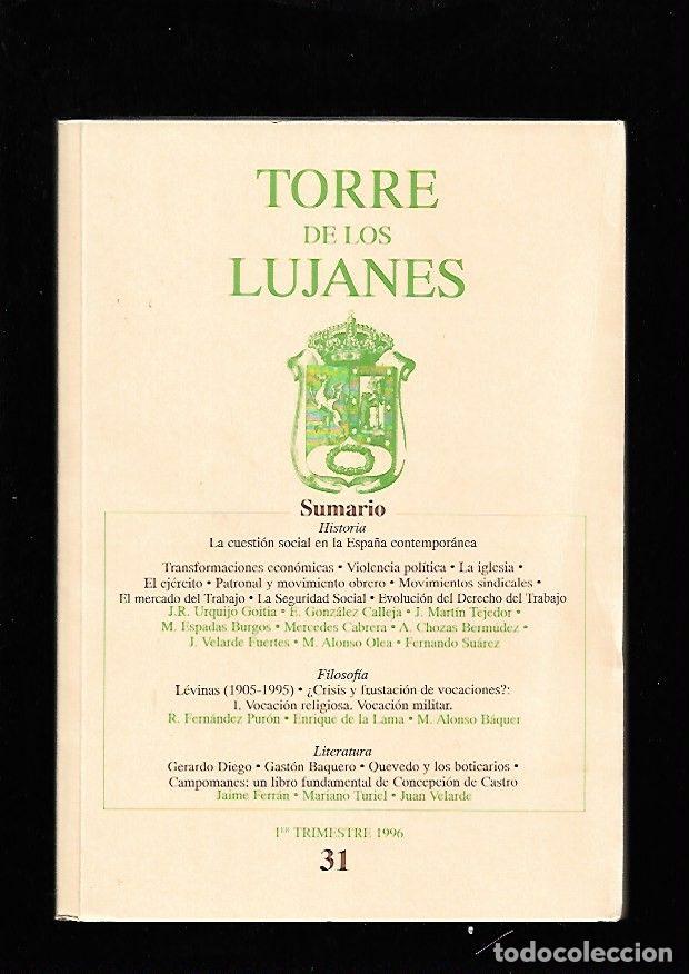 Libros: TORRE DE LOS LUJANES. NUMERO 31 - VARIOS - Foto 1