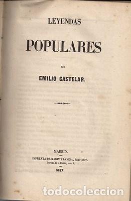Libros: Leyendas populares - CASTELAR, EMILIO - Foto 1