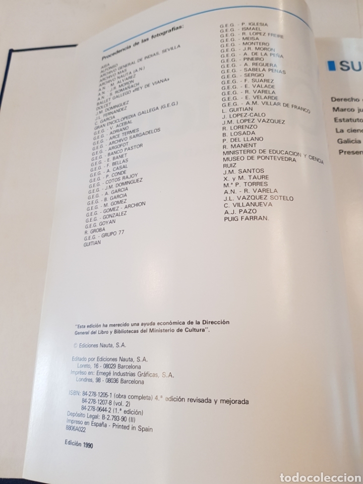 Libros: ENCICLOPEDIA TEMATICA DE GALICIA - SOCIEDAD - 1990 ED. NAUTA - Foto 3