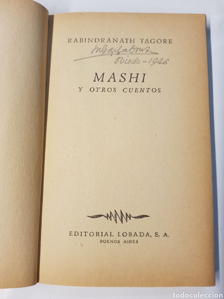 Libros: Mashi - Rabindranath Tagore - 1944 - Foto 3