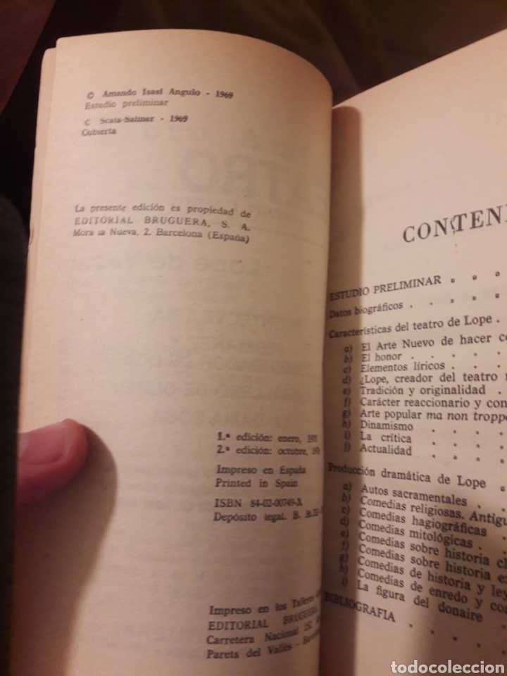 Libros: Teatro Lope de Vega. Ed Bruguera 1969 - Foto 4