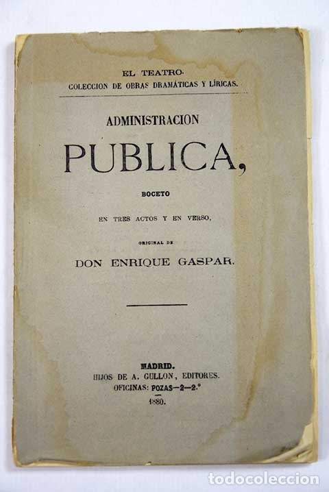 Libros: Administraci&oacute;n p&uacute;blica.- Gaspar, Enrique - Foto 1