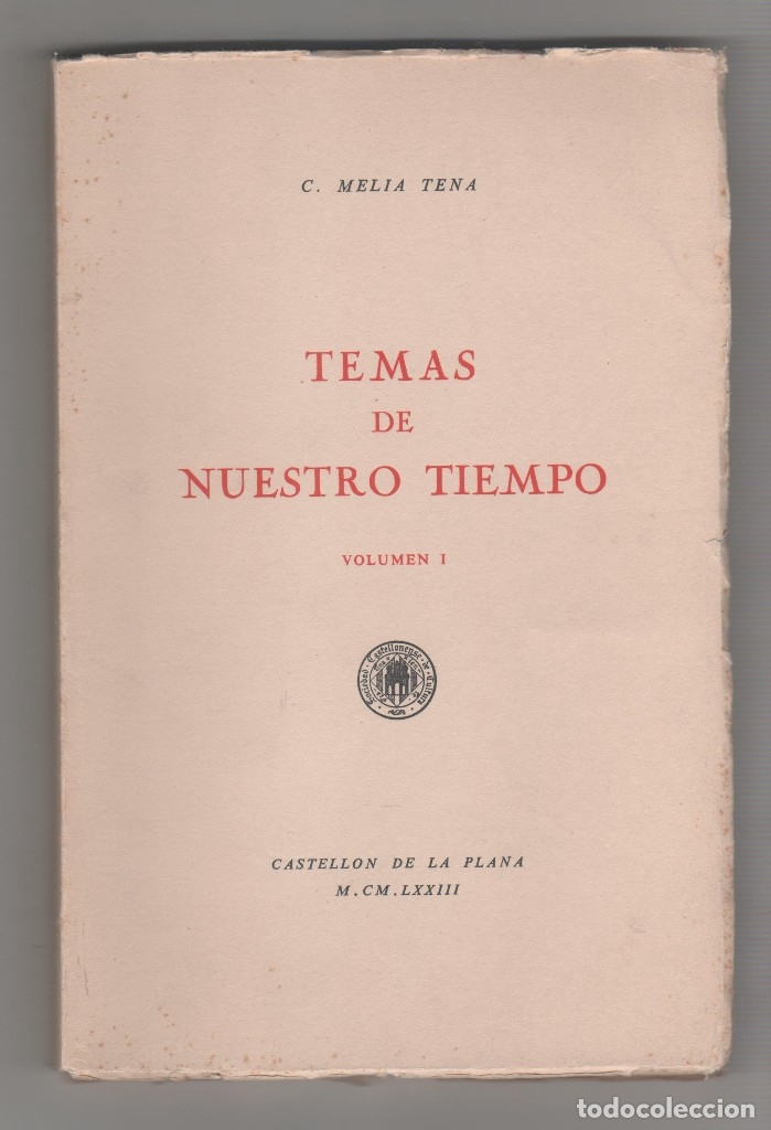 Libros: Temas de nuestro tiempo. (3 vol. ) - MELI&Aacute; TENA, C.: - Foto 2
