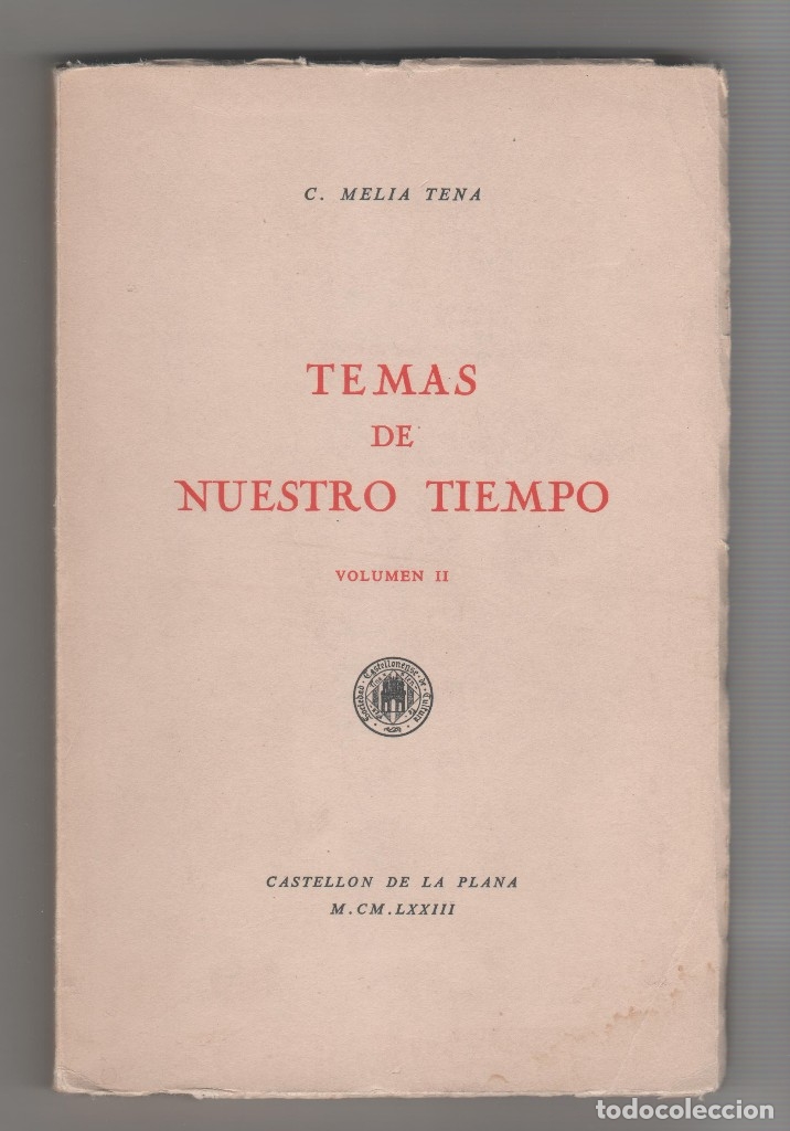 Libros: Temas de nuestro tiempo. (3 vol. ) - MELI&Aacute; TENA, C.: - Foto 3