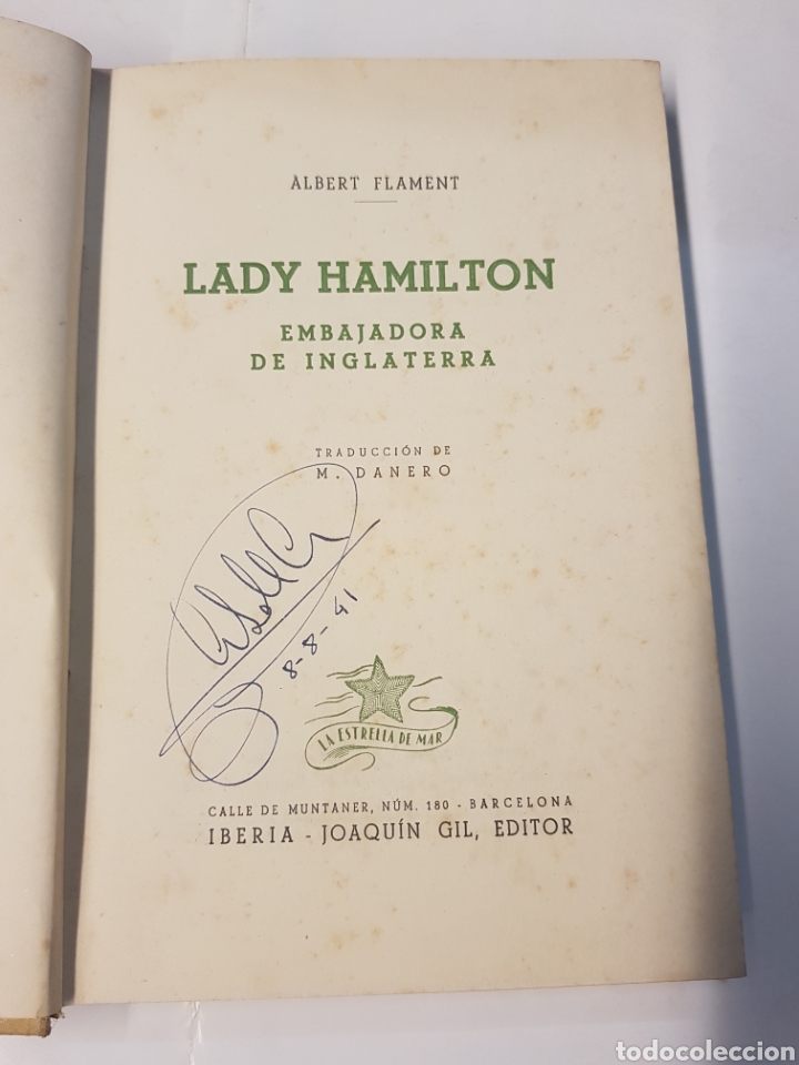 Libros: Lady Hamilton - Albert Flament - 1941 - Foto 3