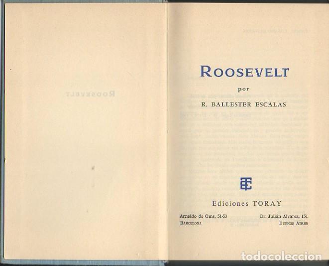Libros: ROOSEVELT. - BALLESTER ESCALAS, Rafael. - Foto 1