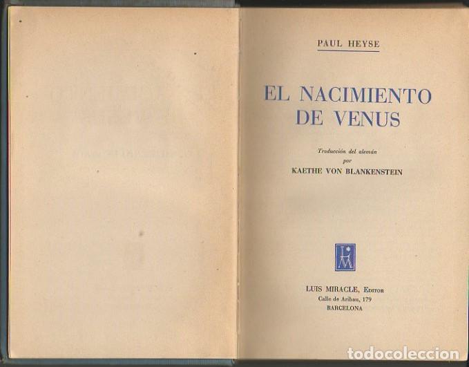 Libros: EL NACIMIENTO DE VENUS. - HEYSE, Paul. - Foto 1