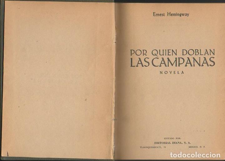 Libros: POR QUIEN DOBLAN LAS CAMPANAS. - HEMINGWAY, Ernest. - Foto 1