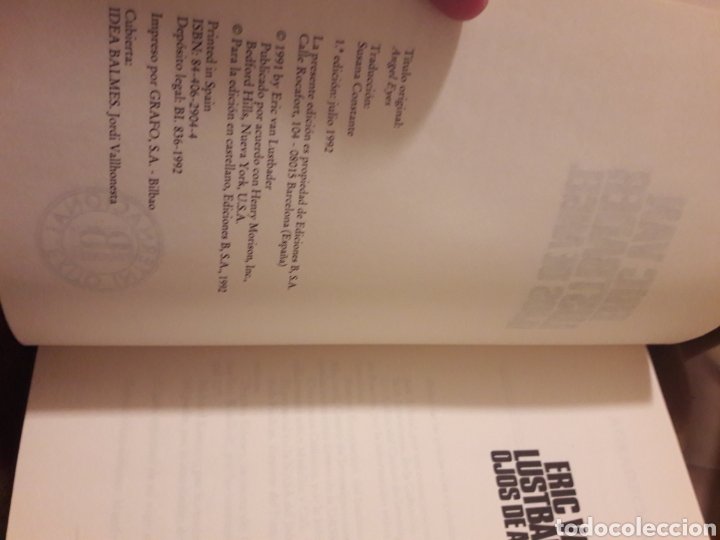 Libros: Ojos de &Aacute;ngel. Por Eric Van Lustbader. 1992 - Foto 5