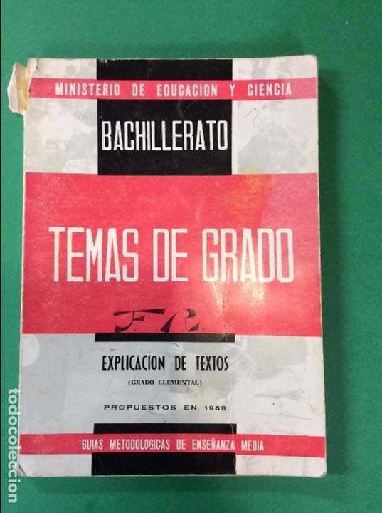 Libros: TEMAS DE GRADO EXPLICACION DE TEXTOS - Foto 1