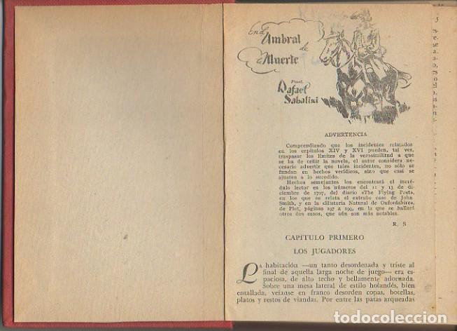 Libros: EN EL UMBRAL DE LA MUERTE. - SABATINI, Rafael. - Foto 1