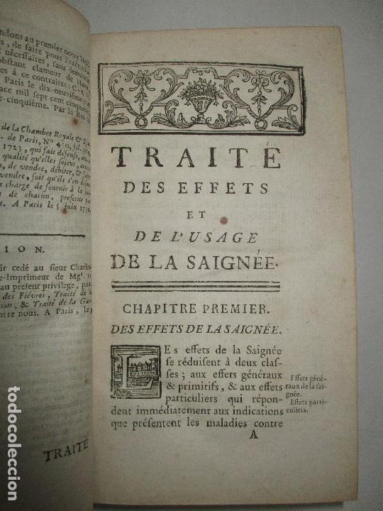 Libros: TRAIT&Eacute; DES EFFETS ET DE L?USAGE DE LA SAIGN&Eacute;E. - QUESNAY. - Foto 5