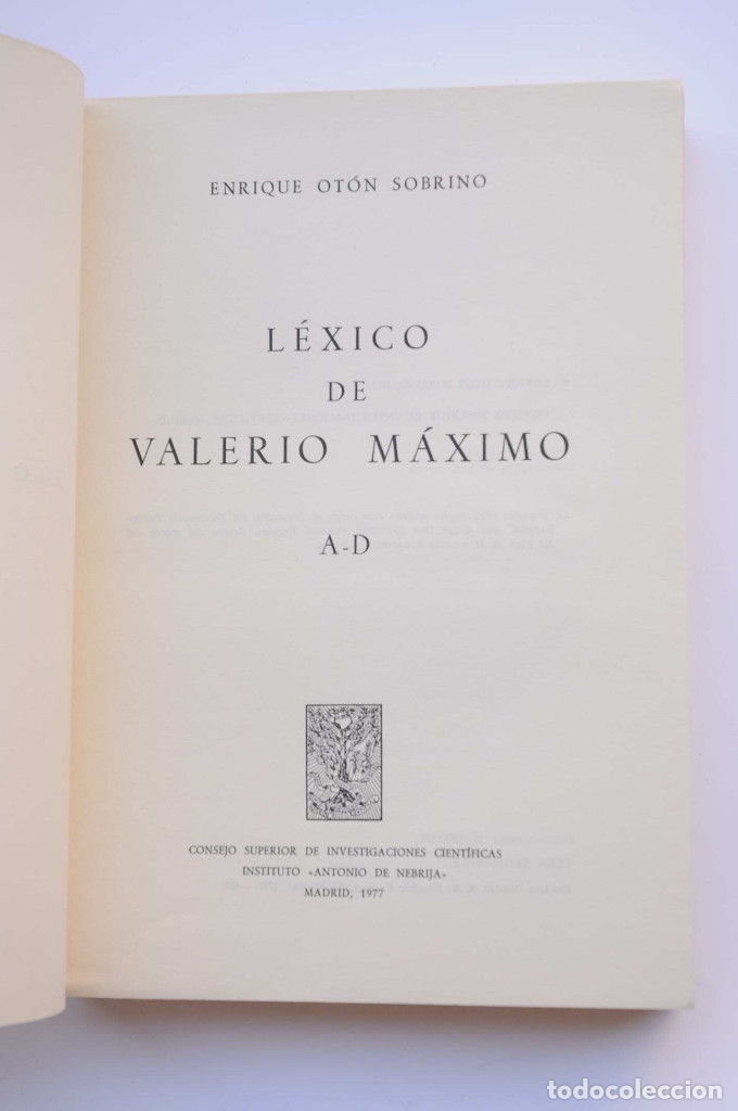 Libros: L&eacute;xico de Valerio M&aacute;ximo. A-D - OT&Oacute;N SOBRINO, Enrique - Foto 2