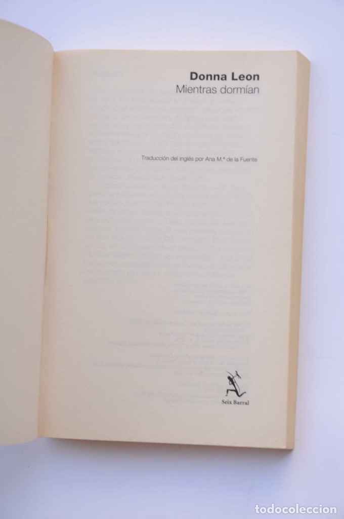 Libros: Mientras dorm&iacute;an - LEON, Donna - Foto 2
