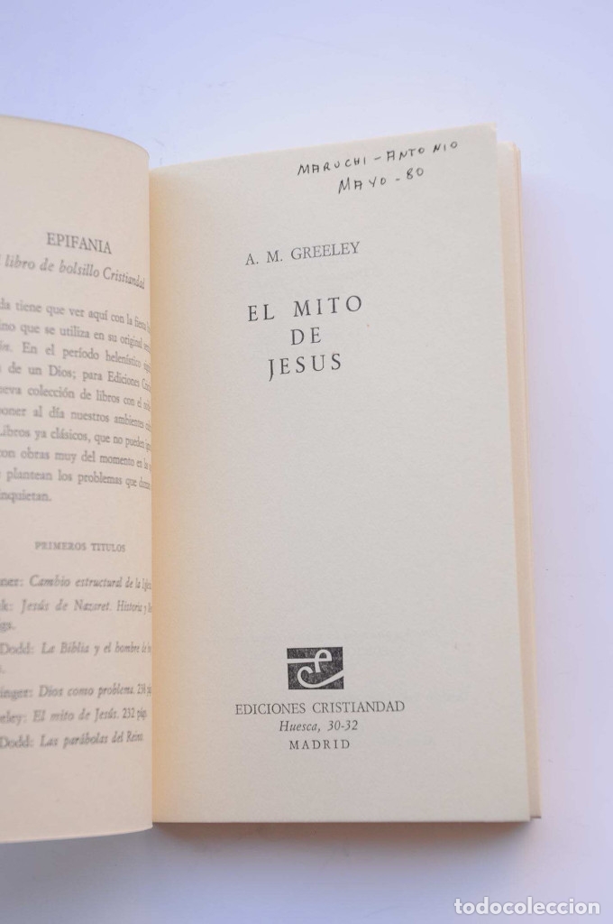 Libros: El mito de Jes&uacute;s - GREELEY, Andrew - Foto 2