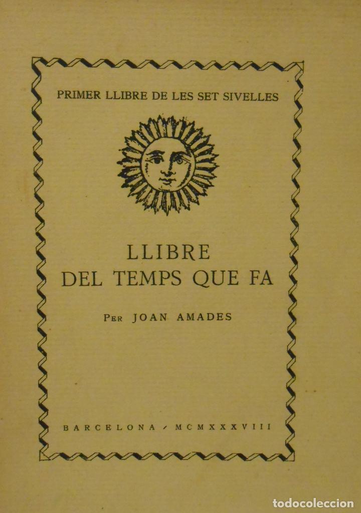 Libros: AMADES, Joan.- - Llibre del temps que fa. - Foto 1
