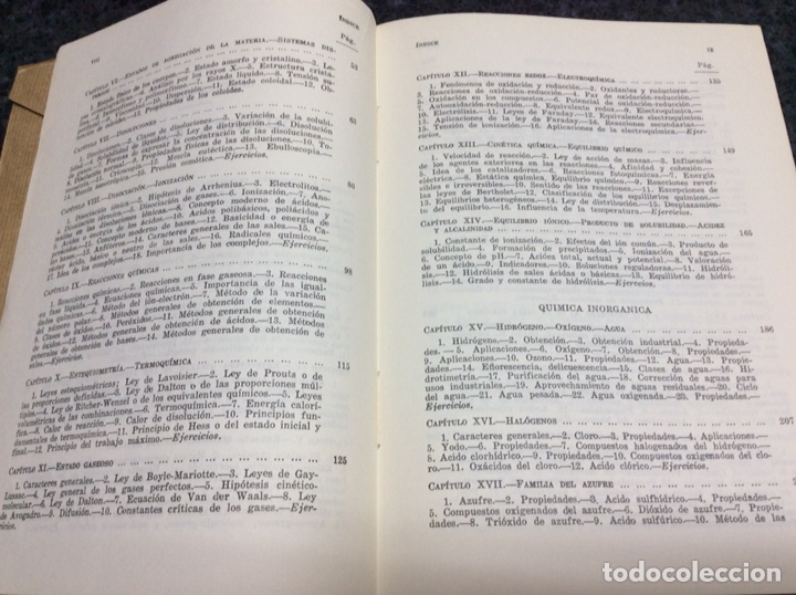 Libros: QUIMICA GENERAL, / ONOFRE MENDIOLA RUIZ -ED. 1963 - Foto 5