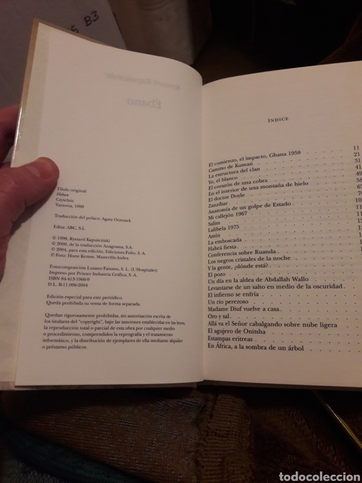 Libros: Ebano. Por Ryszard Kapuscinski. Ed abc 2004 - Foto 3