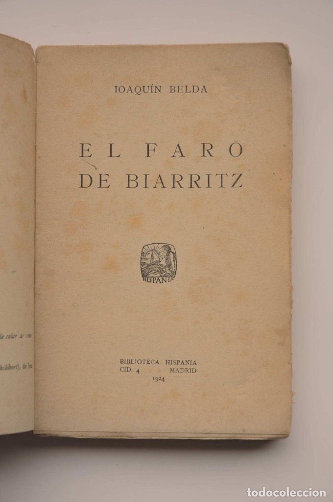 Libros: El faro de Biarritz - BELDA, Joaqu&iacute;n - Foto 3