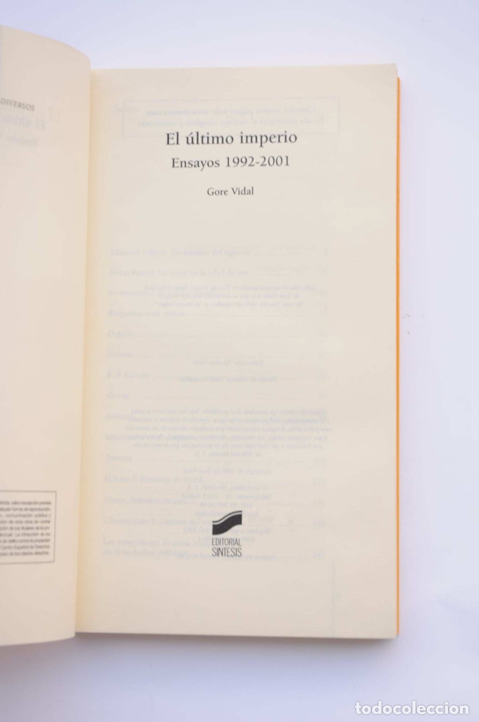 Libros: El &uacute;ltimo imperio. Ensayos 1922-2001 - VIDAL, Gore - Foto 2