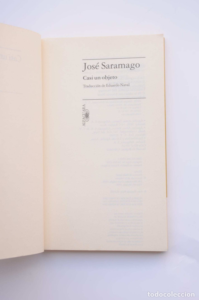 Libros: Casi un objeto - SARAMAGO, Jos&eacute; - Foto 2