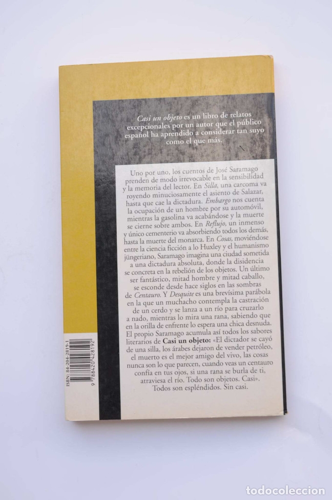 Libros: Casi un objeto - SARAMAGO, Jos&eacute; - Foto 3