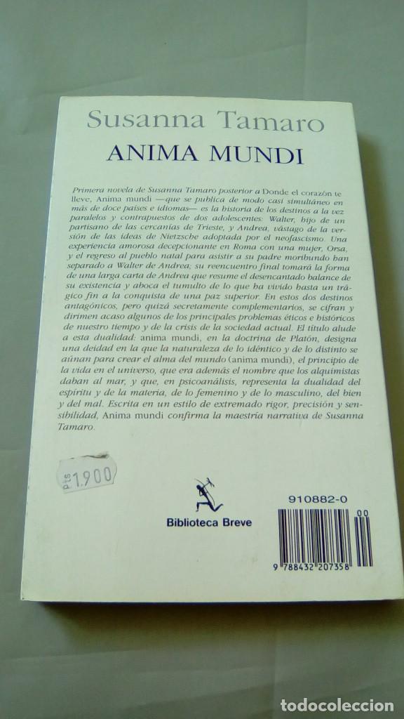 Libros: ANIMA MUNDI.- SUSANNA TAMARO - Foto 2