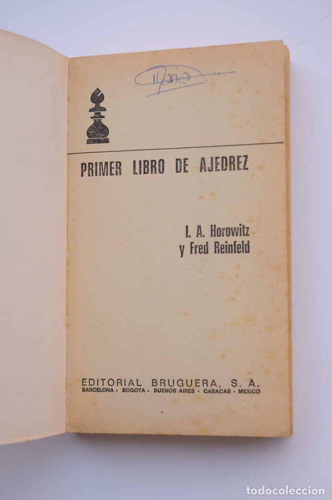Libros: Primer libro de ajedrez - HOROWITZ, I. A y REINFELD, Fred - Foto 2