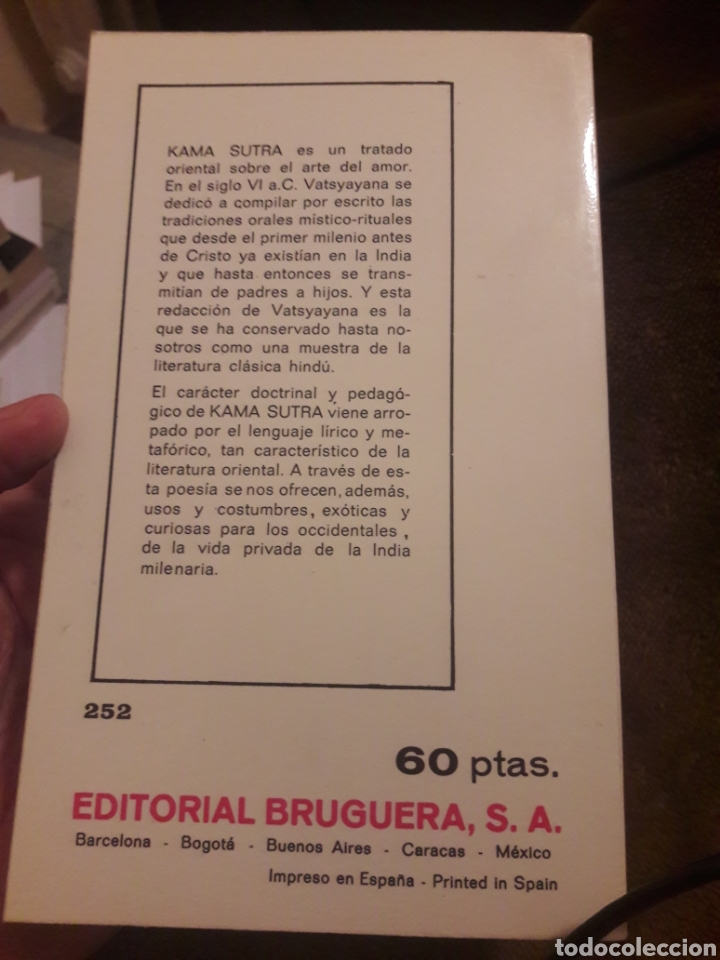 Libros: Kama Sutra. Por Vatsyayana. Ed Bruguera 1973 - Foto 2