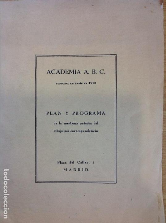 Libros: ACADEMIA ABC.PLAN Y PROGRAMA ENSE&Ntilde;ANZA PRACTICA DIBUJO CORRESPONDENCIA.MADRID 1935 - Foto 1