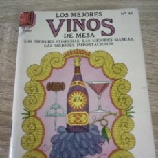Libros: MINI LIBRO - LOS MEJORES VINOS DE MESA - JOYITAS N 48 - 1º EDICIÓN 1965. Lote 121704827