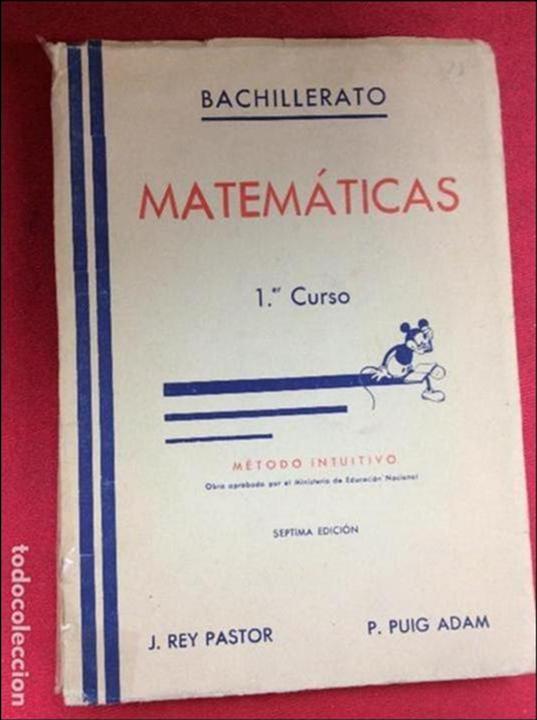 Libros: Matem&aacute;ticas 1er curso 1946 Rey Pastor - Foto 1