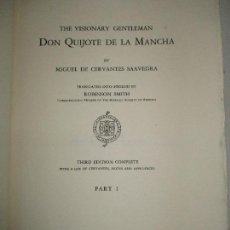 Libros: THE VISIONARY GENTLEMAN DON QUIJOTE DE LA MANCHA. - CERVANTES SAAVEDRA, MIGUEL. [BIBLIOFILIA.]. Lote 121974943