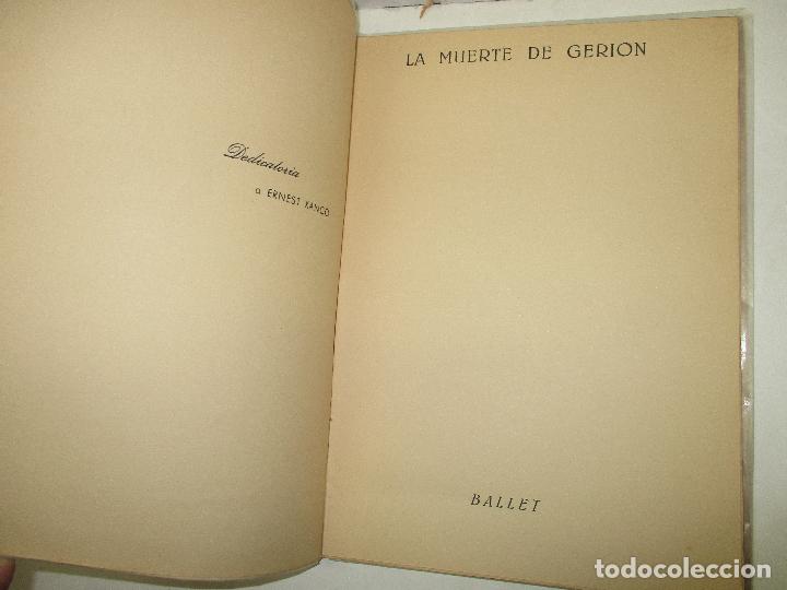 Libros: LA MUERTE DE GERION. - CIRLOT, Juan-Eduardo. - Foto 2