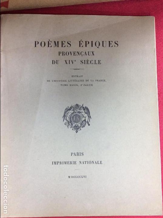 Libros: Po&egrave;mes Epiques Proven&ccedil;aux su XIV Siecle - Foto 1