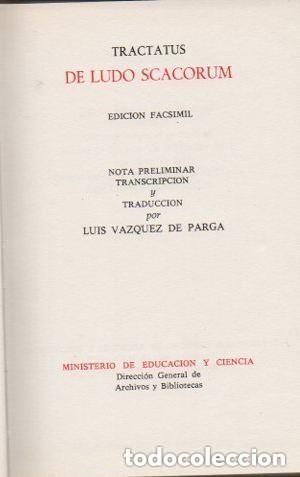 Libros: Tractatus de ludo scacorum - Foto 1