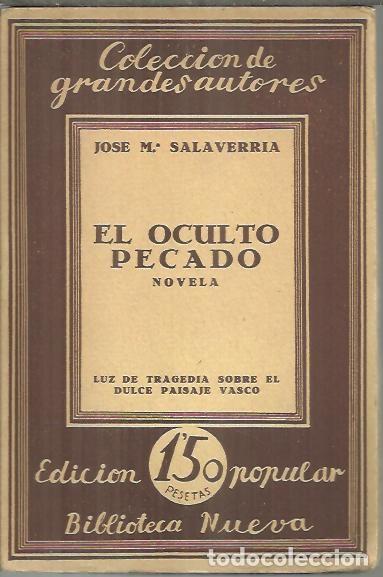 Libros: EL OCULTO PECADO. - SALAVERRIA, Jos&eacute; M. - Foto 1
