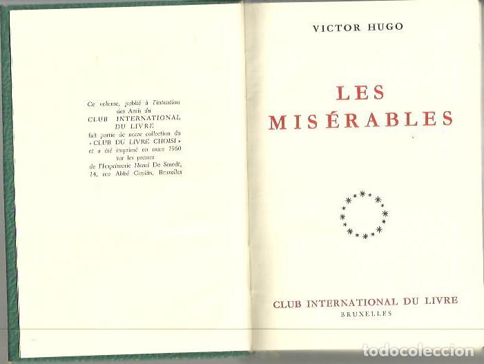 Libros: LES MISERABLES. - HUGO, V&iacute;ctor. - Foto 1