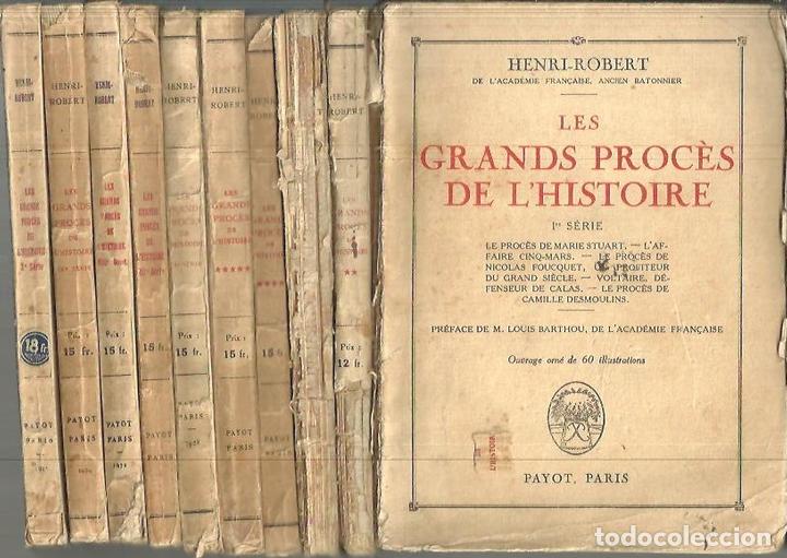 Libros: LES GRANDS PROCES DE L'HISTOIRE. - ROBERT, Henri.