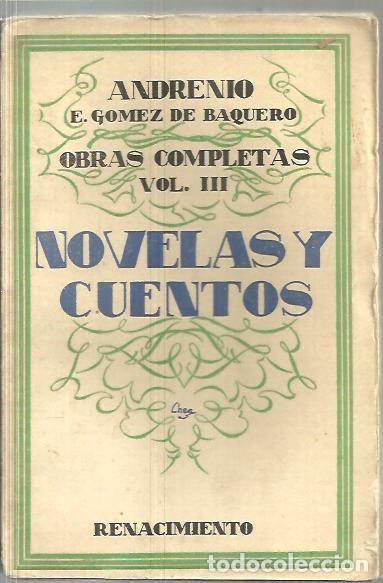 Libros: NOVELAS Y CUENTOS. - ANDRENIO. (E. G&oacute;mez de Baquero). - Foto 1